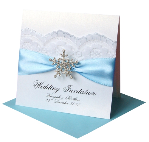 Winter Wedding Invitations Snowflake Crystal Made With Love Blog