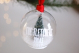 Led fairy light Christmas tree green personalised bauble from £14.95 www.madewithlovedesigns.co.uk 2