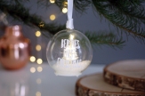 Led fairy light Christmas tree white personalised bauble from £14.95 www.madewithlovedesigns.co.uk 7